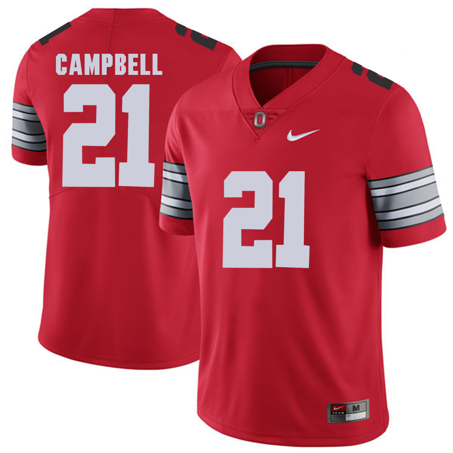 Men Ohio State #21 Gampbell Red Customized NCAA Jerseys->customized ncaa jersey->Custom Jersey